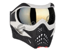 V-Force Grill Paintball Mask - White/Black w/ Mirror Gold Lens